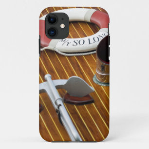 An Anchor And A Life-Buoy On A Wooden Boat iPhone 11 Case