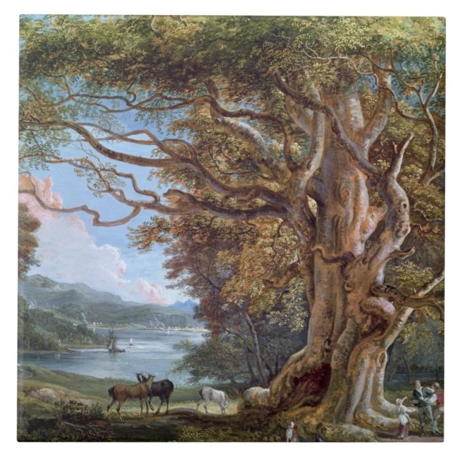 An Ancient Beech Tree, 1794 (oil on canvas) Ceramic Tile (Front)