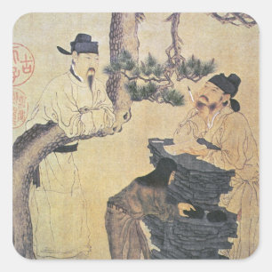 An Ancient Chinese Poet Square Sticker