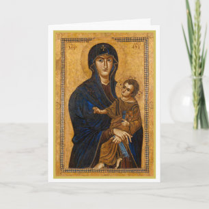 An Ancient Madonna and Child Holiday Christmas  Card