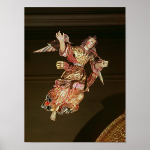 An angel above the altarpiece poster