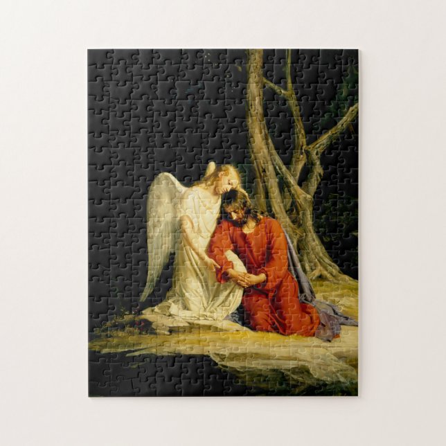 An Angel Comforting Jesus by Carl Bloch Jigsaw Puzzle (Vertical)