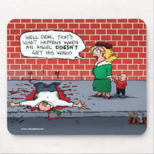 An Angel Doesn't Get His Wings Xmas Mouse Pad