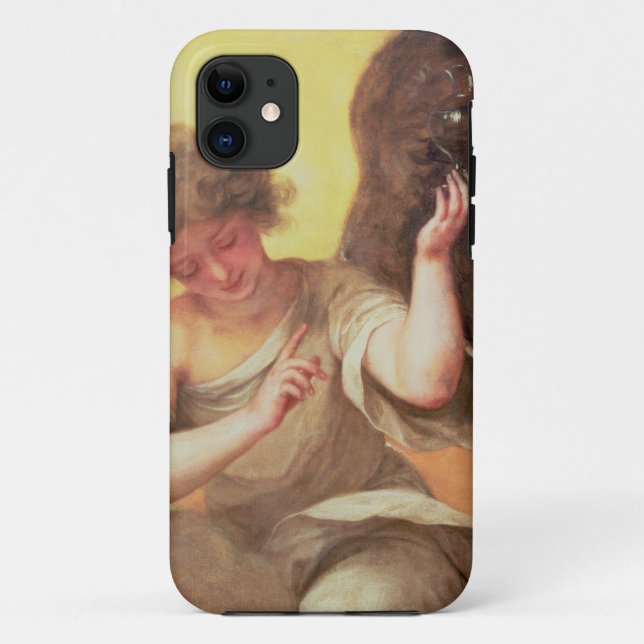 An Angel holding a Glass Flask Case-Mate iPhone Case (Back)