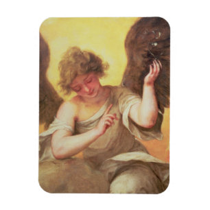 An Angel holding a Glass Flask Magnet