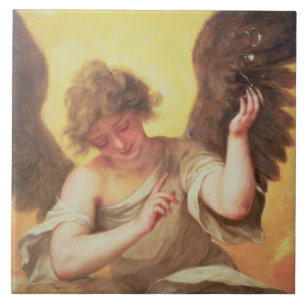 An Angel holding a Glass Flask Tile