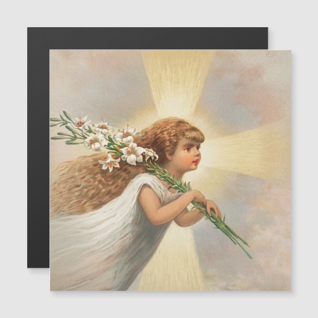 An angel in the sky holding lilies christmas holid (Front/Back)