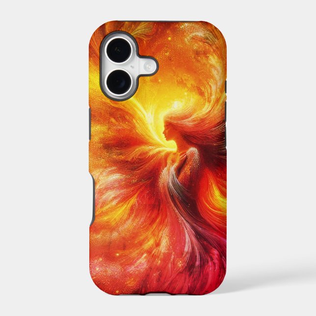 An Angel In The Yellow + Red Clouds On iPhone (Back)