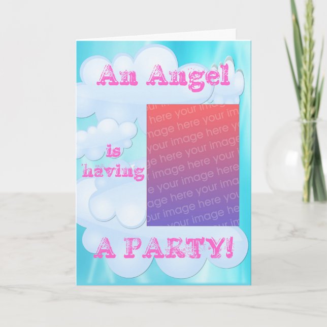 An Angel is Having a Party Invitation (Front)
