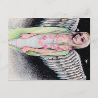 An Angel Original Art Illustration Kim Turner Art Postcard