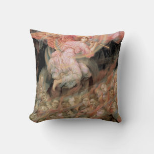 An Angel Piping to the Souls in Hell Cushion