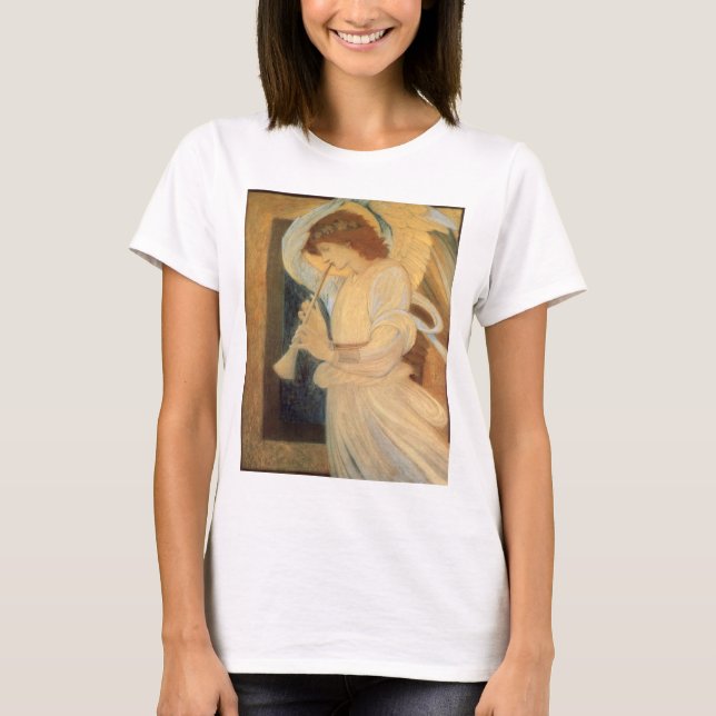 An Angel Playing a Flageolet By Burne Jones T-Shirt (Front)