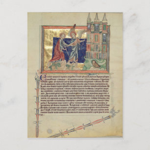 An angel showing the New Jerusalem Postcard