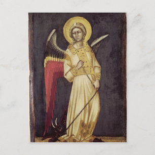 An Angel with a Demon on a Chain Postcard