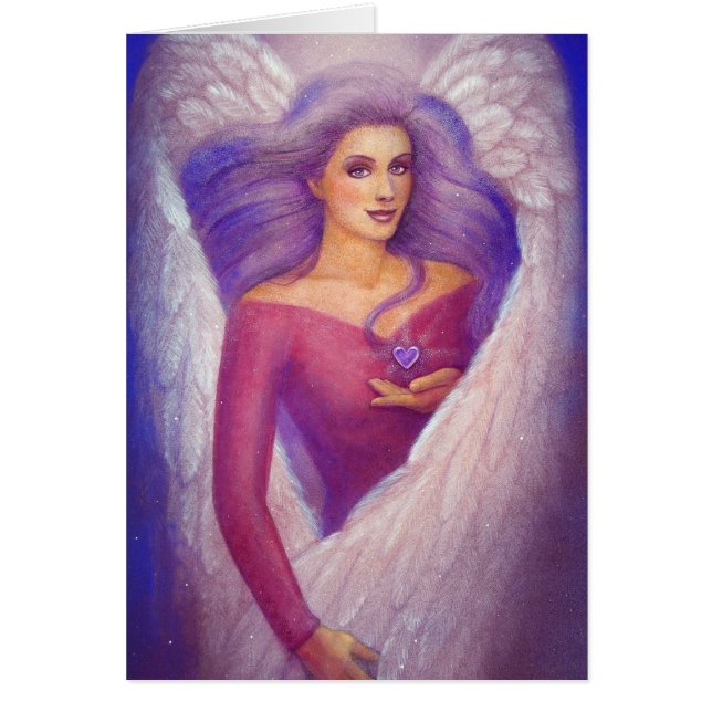 An Angel's Amethyst Crystal Heart (Front)