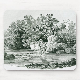 An Angler in a River Pool, from 'British Mouse Pad