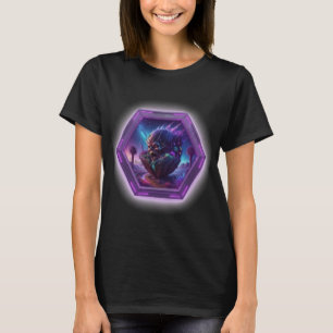 An Angry Ghoul Is In A Neon Violet Frame T-Shirt