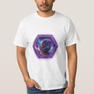 An Angry Ghoul Is In A Neon Violet Frame T-Shirt