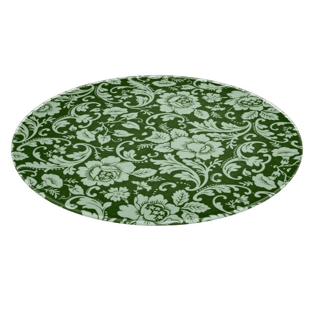 An antique floral damask cutting board (Corner)
