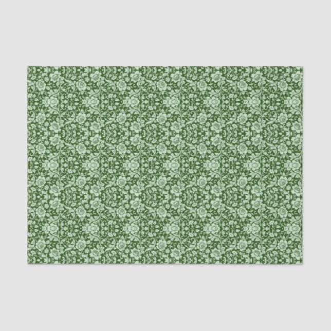 An antique floral damask tissue paper (Front)