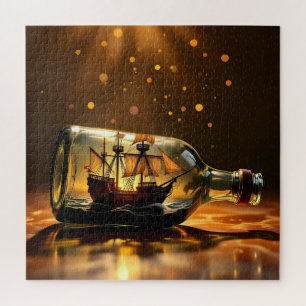 An Antique Ship in a Bottle Jigsaw Puzzle