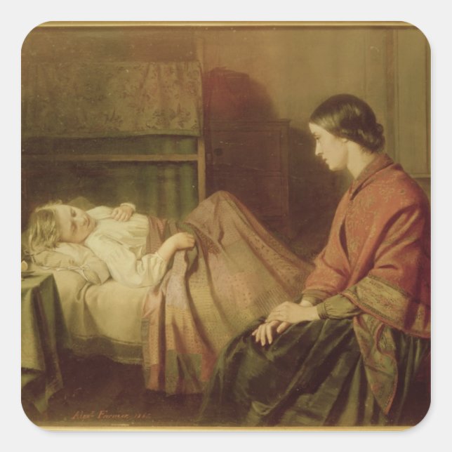 An Anxious Hour Square Sticker (Front)