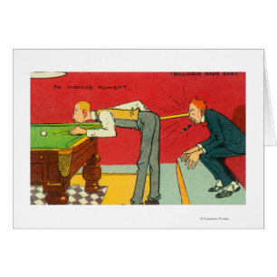 An Anxious Moment, Pool Cue Hitting a Head