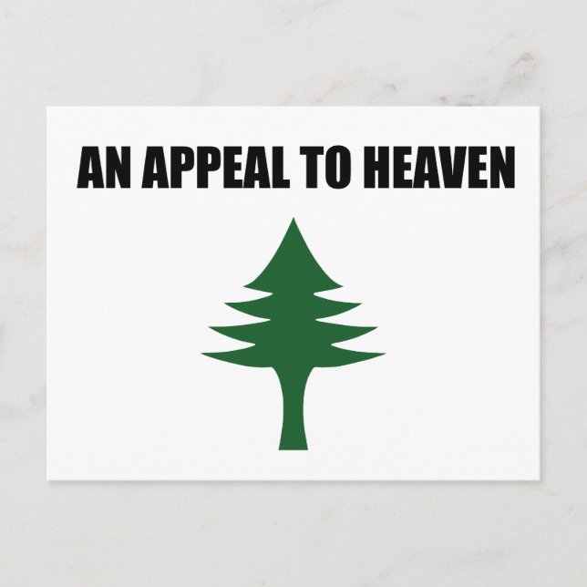 An Appeal to Heaven Flag,the Pine Tree Flag Postcard (Front)