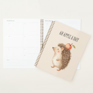 An Apple A Day Hedgehog Planner