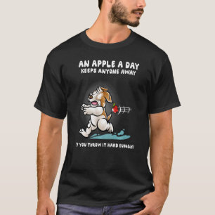 An Apple A Day Keeps Anyone Away Dog Jack Russell T-Shirt