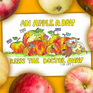 AN APPLE A DAY postcard by Nicole Janes