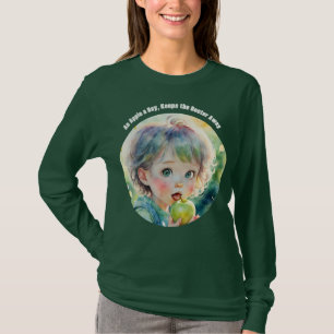 An Apple a Day Quote Proverb Cute T-Shirt