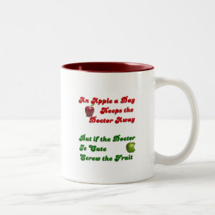 An Apple A Day.... Two-Tone Coffee Mug