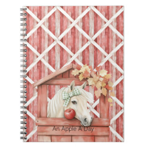 An Apple A Day White Horse Notebook