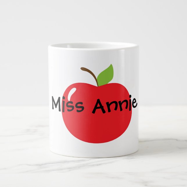 An Apple For Teacher Large Coffee Mug (Front)