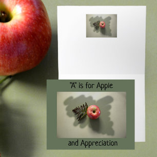 An Apple for Thanks and Appreciation Thank You Card