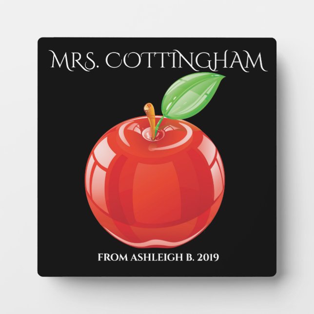 An Apple for the Teacher Plaque (Front)