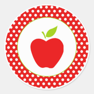 An Apple in the Round Classic Round Sticker