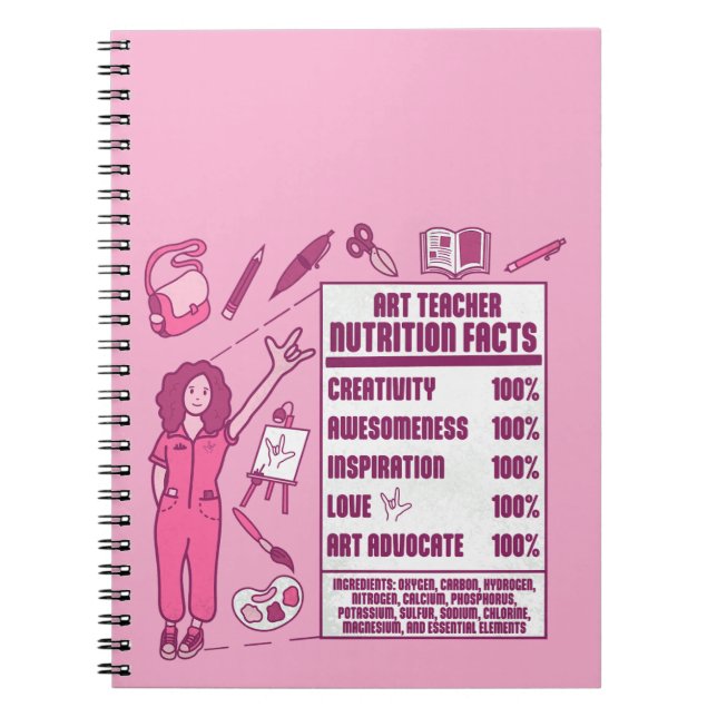 An Appreciation to Art Teachers - Perfect Gift  Notebook (Front)