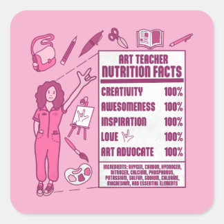An Appreciation to Art Teachers - Perfect Gift Square Sticker