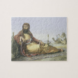 An Arab Resting in the Desert, title page from 'Th Jigsaw Puzzle