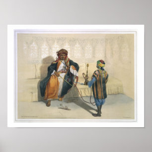 An Arab Sheikh Smoking, illustration from 'The Val Poster