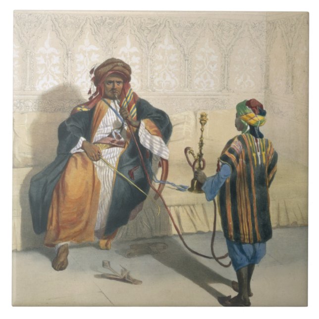 An Arab Sheikh Smoking, illustration from 'The Val Tile (Front)