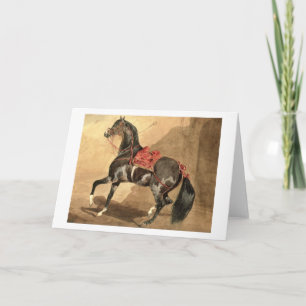 An Arabian Horse (w/c laid down on paper) Card