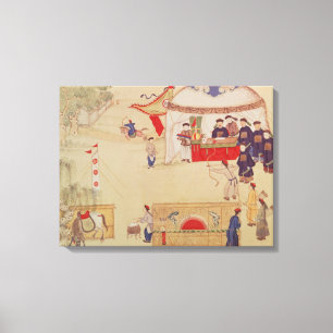 An archery contest, late 18th century canvas print