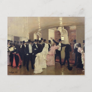 An Argument in the Corridors of the Opera, 1889 Postcard