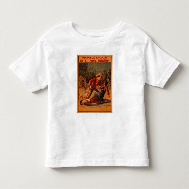 An Arizona Cowboy - Cowboy and Indian Fight Toddler T-Shirt (Front)