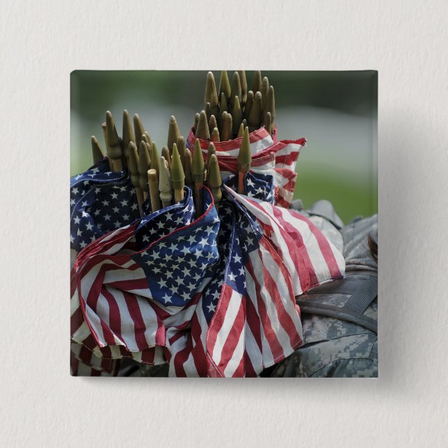 An Army soldier's backpack 15 Cm Square Badge (Front)