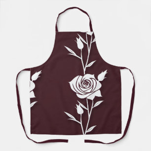 An Arrangement Of Minimalist Single Line Roses Apron