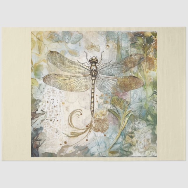 An Artistic Dragonfly Series Design #4 Tissue Paper (Front)